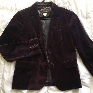 J-Crew Purple Velvet Blazer